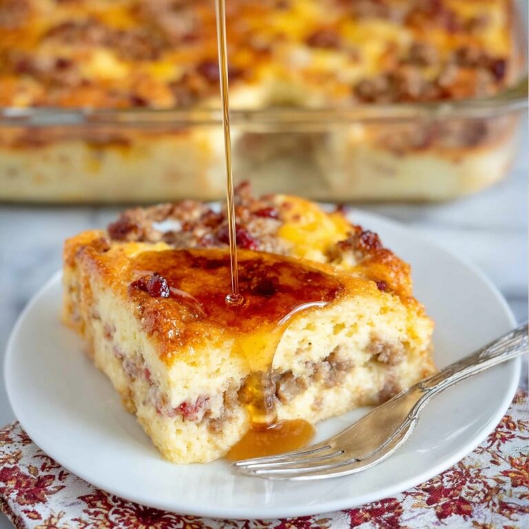 Meat Lovers Puff Pancake Breakfast Casserole Recipe