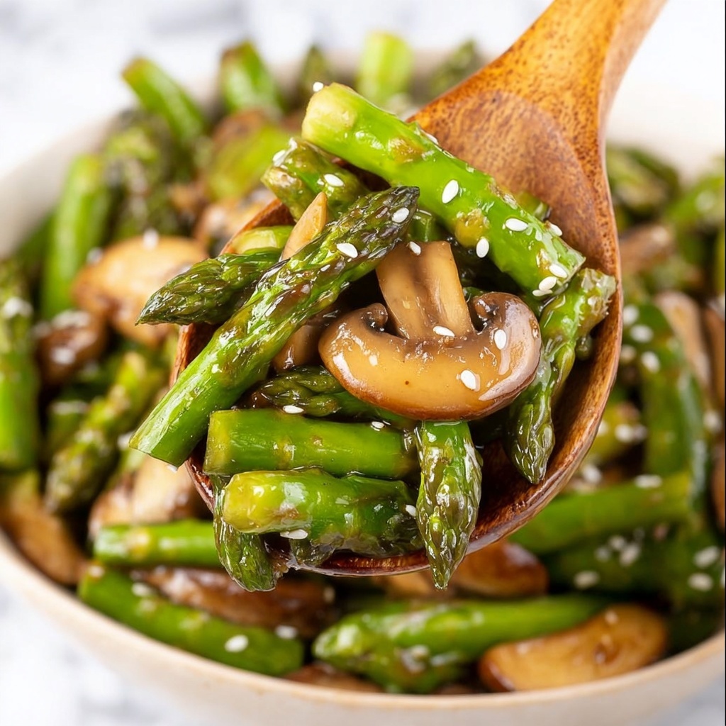 Teriyaki Asparagus and Mushrooms Recipe - Recipe Image