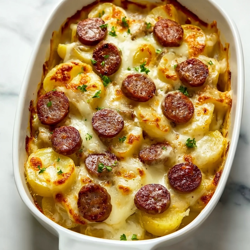 Cheesy Ranch Potatoes and Smoked Sausage Recipe - Recipe Image