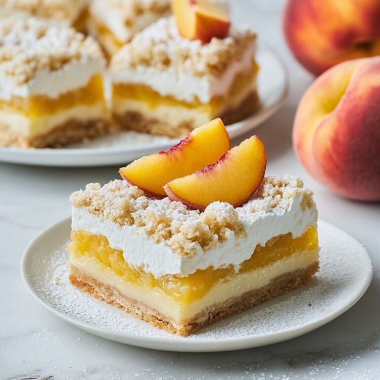 Peaches and Cream Pie Bars Recipe