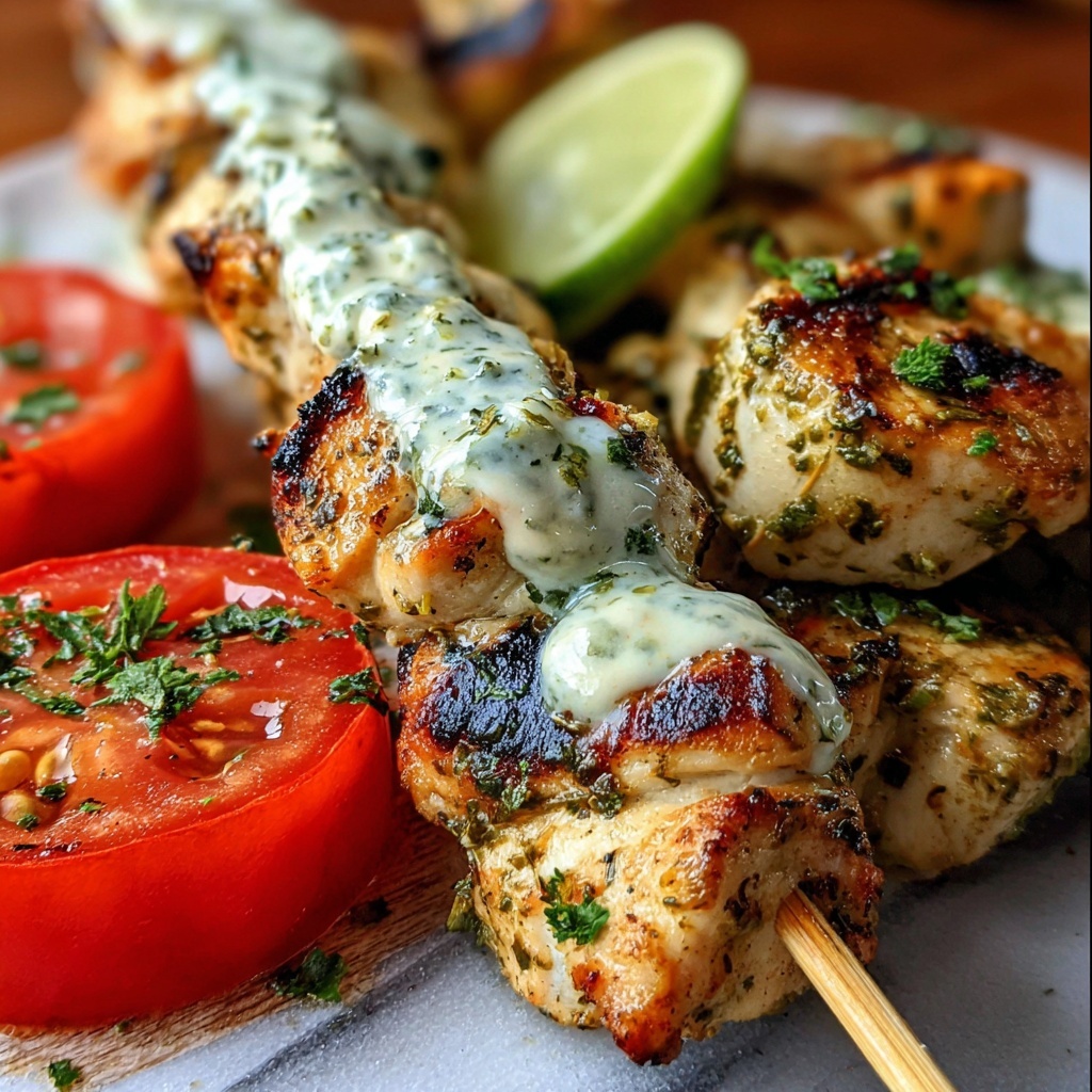 Delicious Chicken Souvlaki with Fresh Herbs and Lemon Recipe - Recipe Image