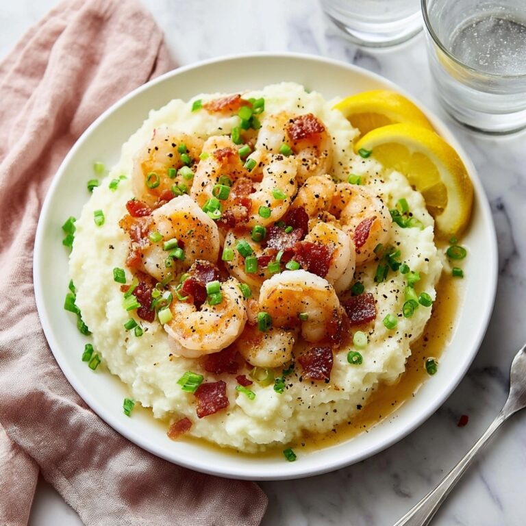 Low Carb Keto Shrimp and Cauliflower Grits Recipe
