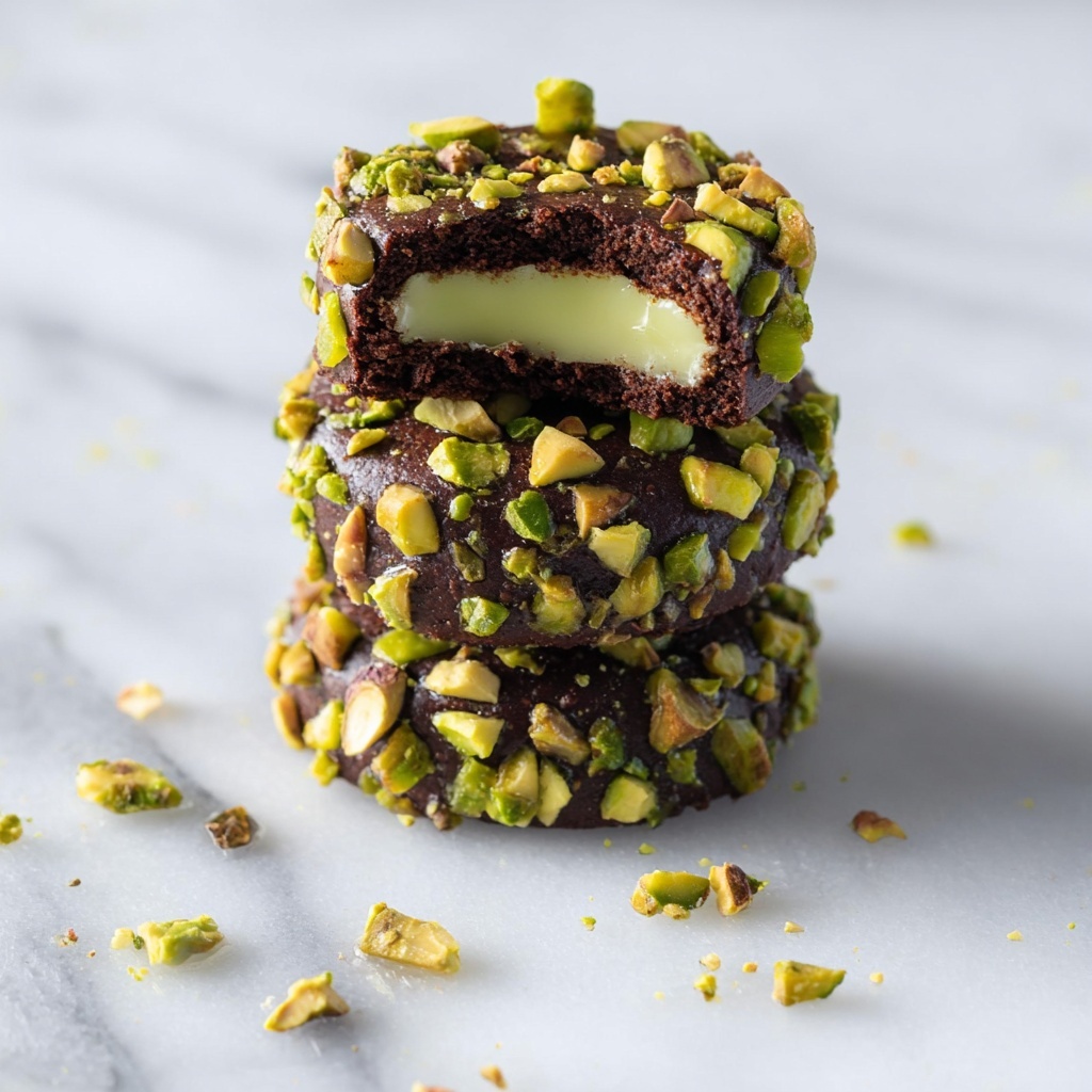 Chocolate Pistachio Cream Thumbprints Recipe - Recipe Image