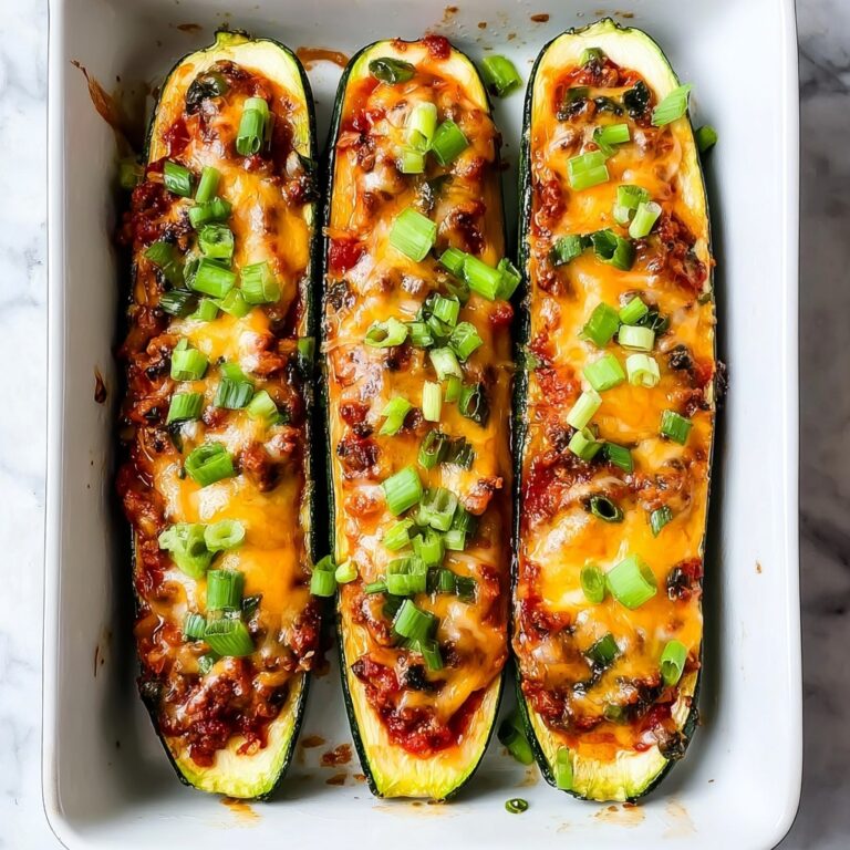 Cheesy BBQ Chicken Stuffed Zucchini Boats Recipe