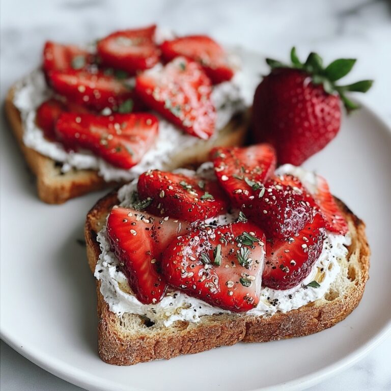 Roasted Strawberry Whipped Ricotta Toast Recipe