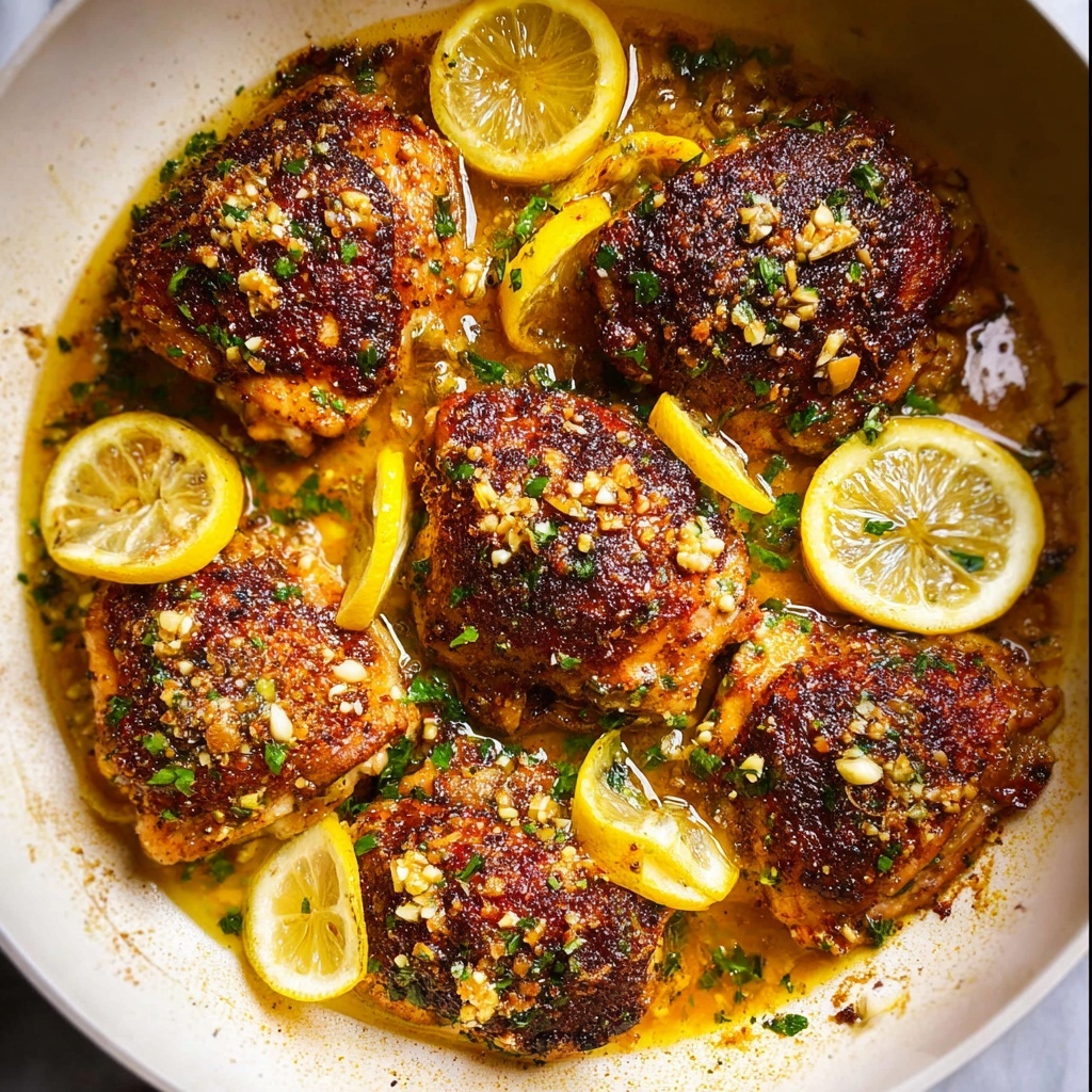 Crockpot Lemon Garlic Butter Chicken Thighs Recipe - Recipe Image