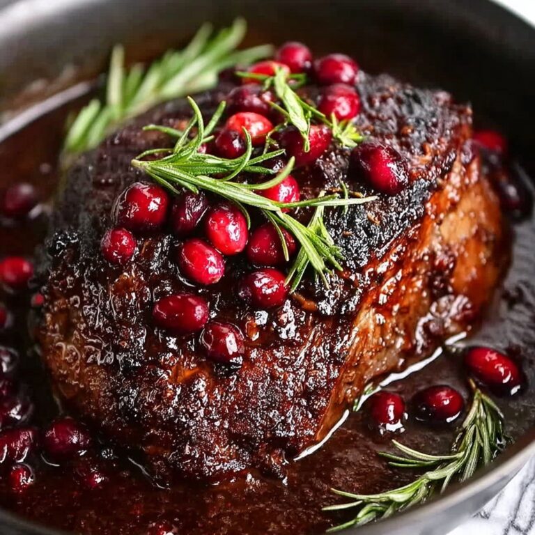 Cranberry Balsamic Ribeye Roast Recipe