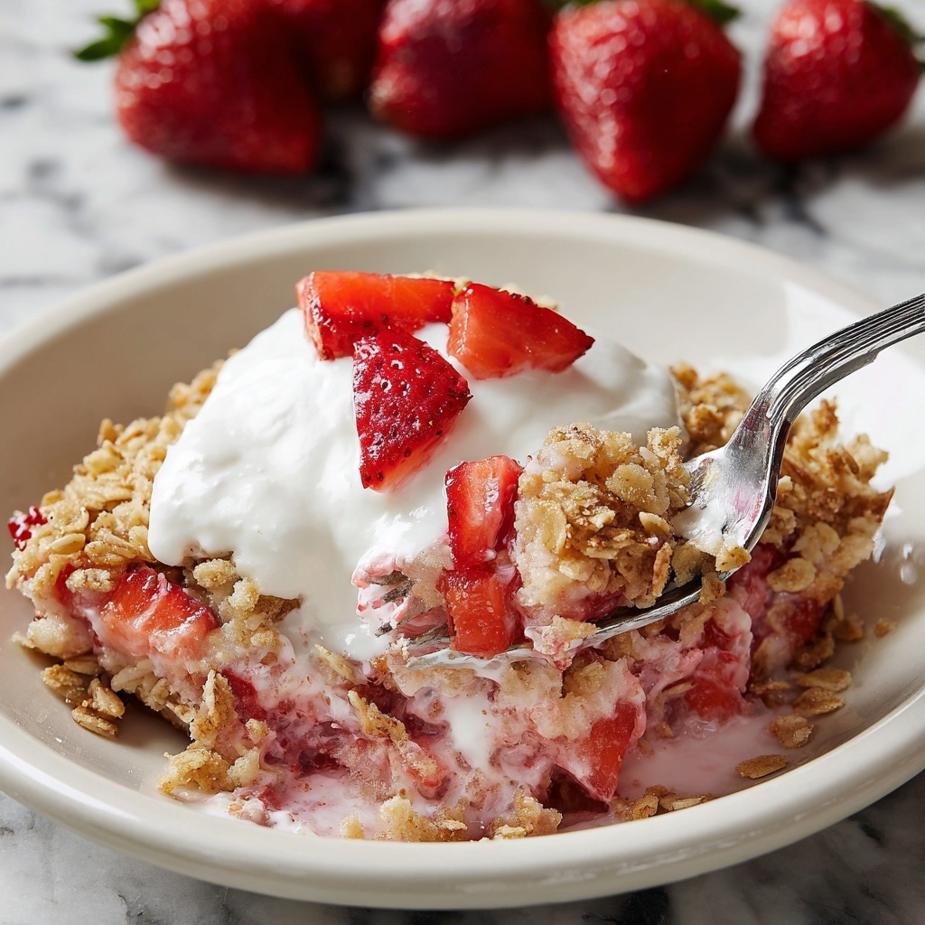 Strawberry Rhubarb Baked Oatmeal Recipe - Recipe Image