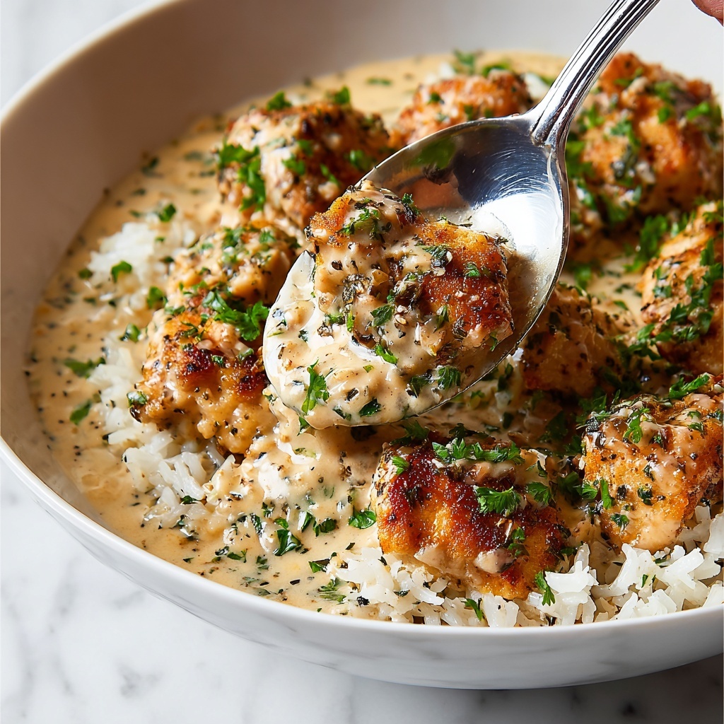 Creamy Herb Chicken Basmati Rice Recipe - Recipe Image