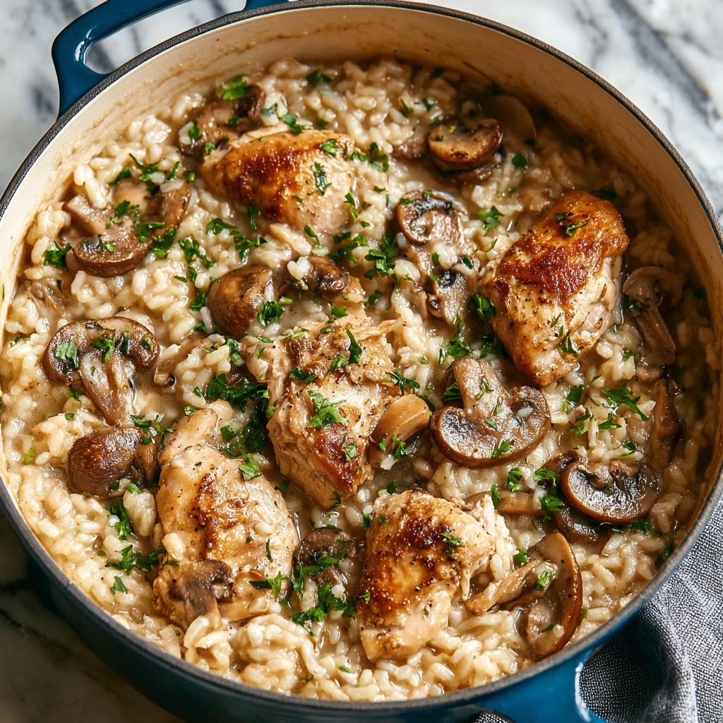 Chicken and Rice with Mushrooms Recipe - Recipe Image