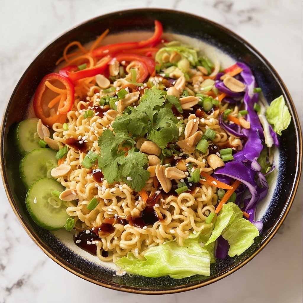 Crunchy Asian Ramen Noodle Salad Recipe - Recipe Image