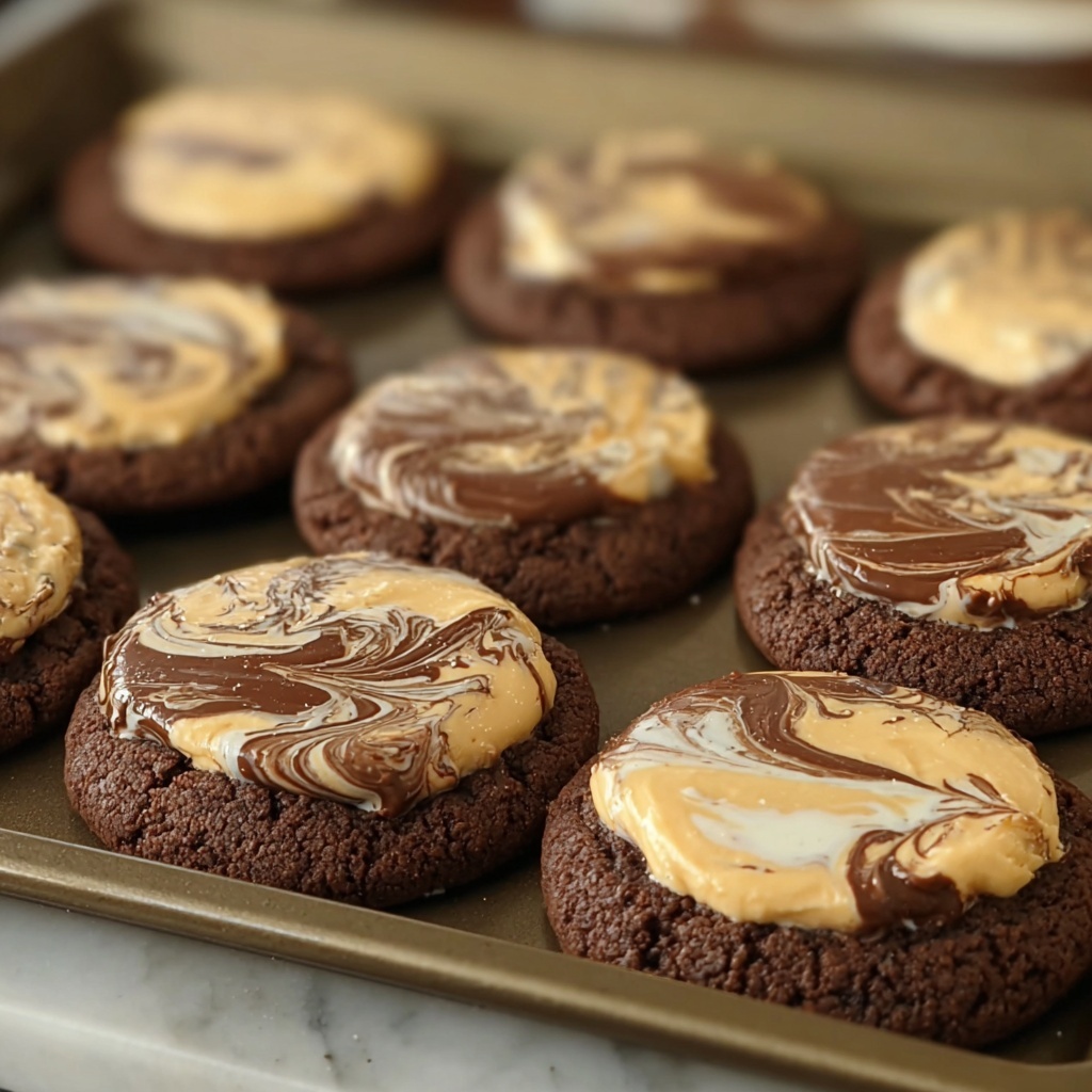 Peanut Butter Brownie Swirl Cookies Recipe - Recipe Image