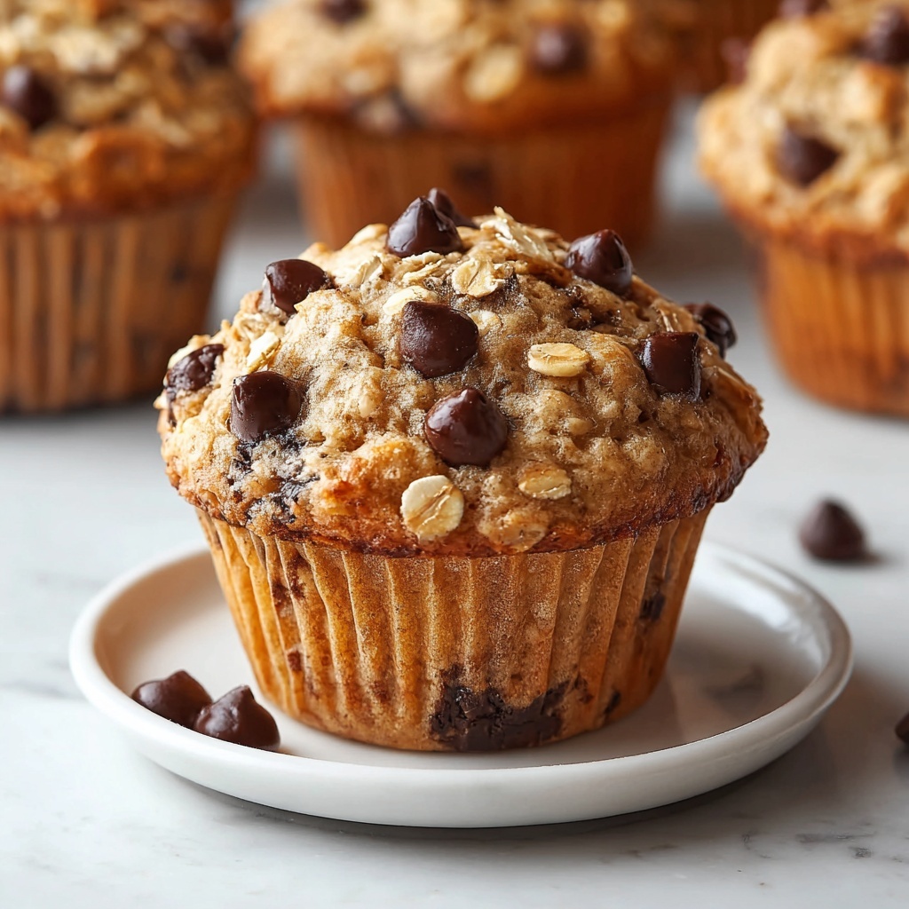 Oatmeal Chocolate Chip Greek Yogurt Muffins Recipe - Recipe Image