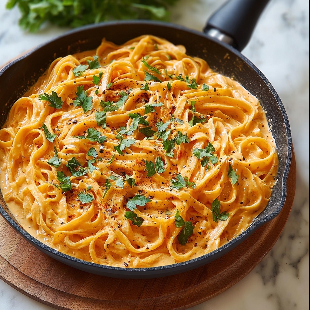 Creamy Red Pepper Alfredo Sauce Recipe - Recipe Image