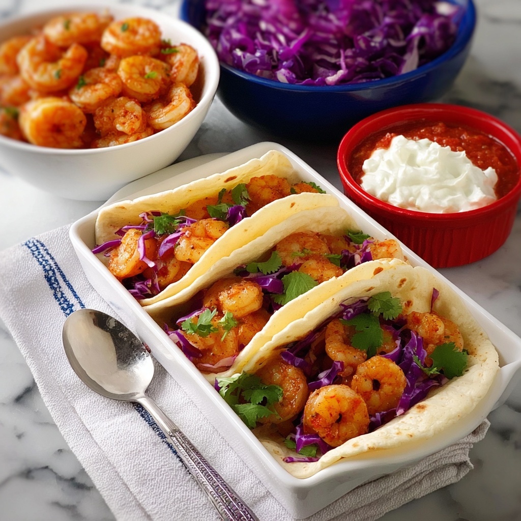 Ceviche-Marinated & Grilled Louisiana Shrimp Tacos Recipe - Recipe Image