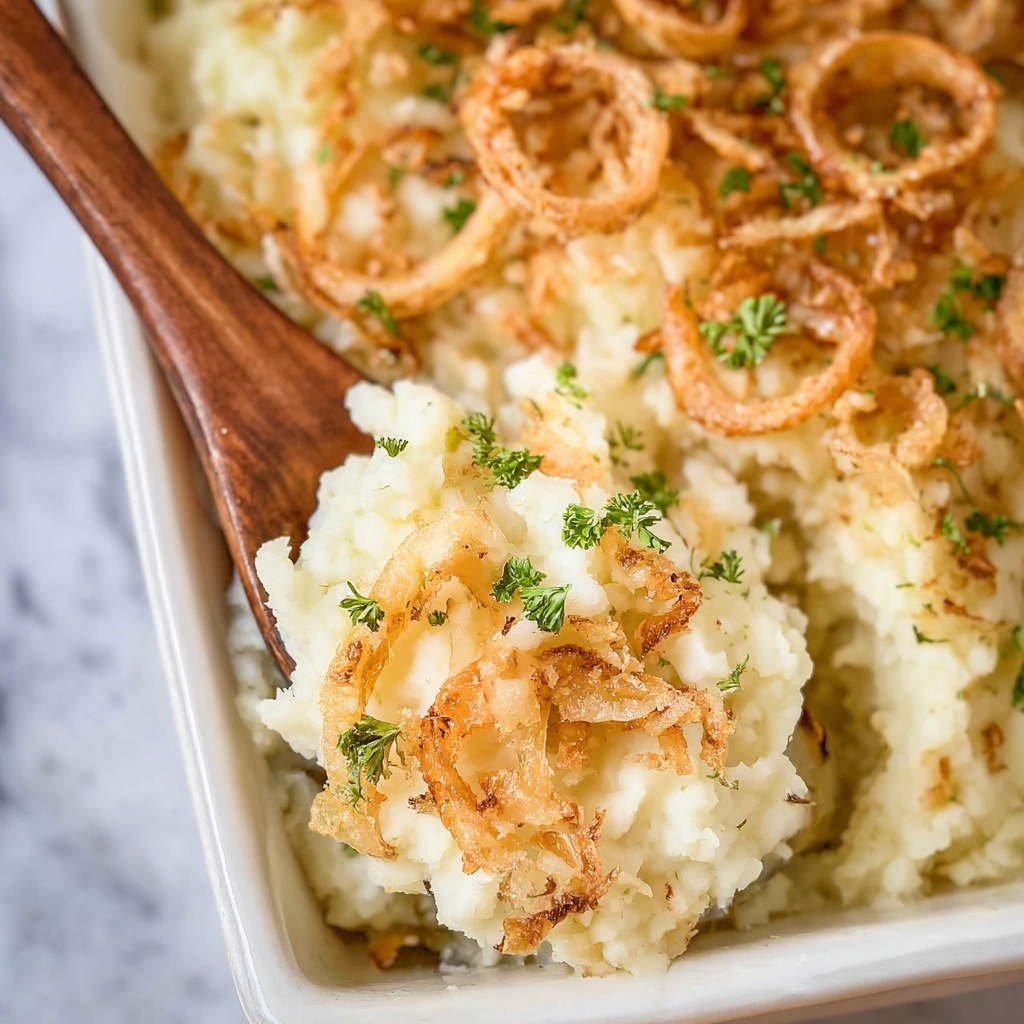 Cheesy Hash Brown Mashed Potato Casserole Recipe - Recipe Image