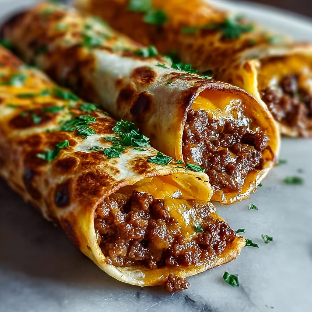 Cheeseburger Egg Rolls Recipe - Recipe Image