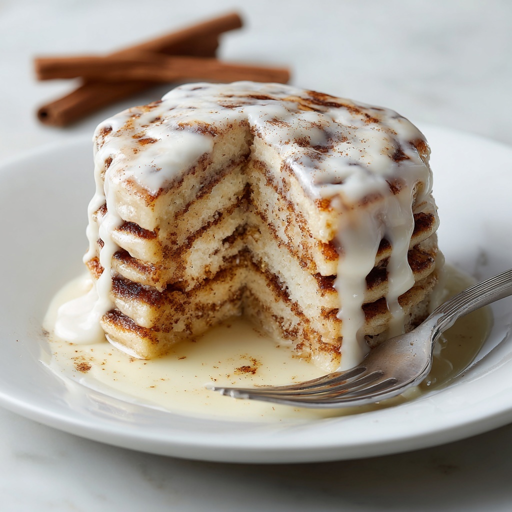 Cinnamon Roll Pancakes Recipe - Recipe Image