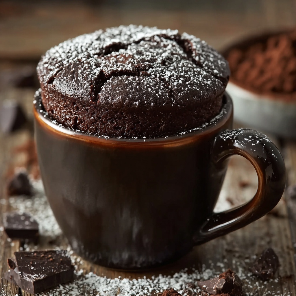 Flourless Chocolate Mug Brownie Recipe - Recipe Image