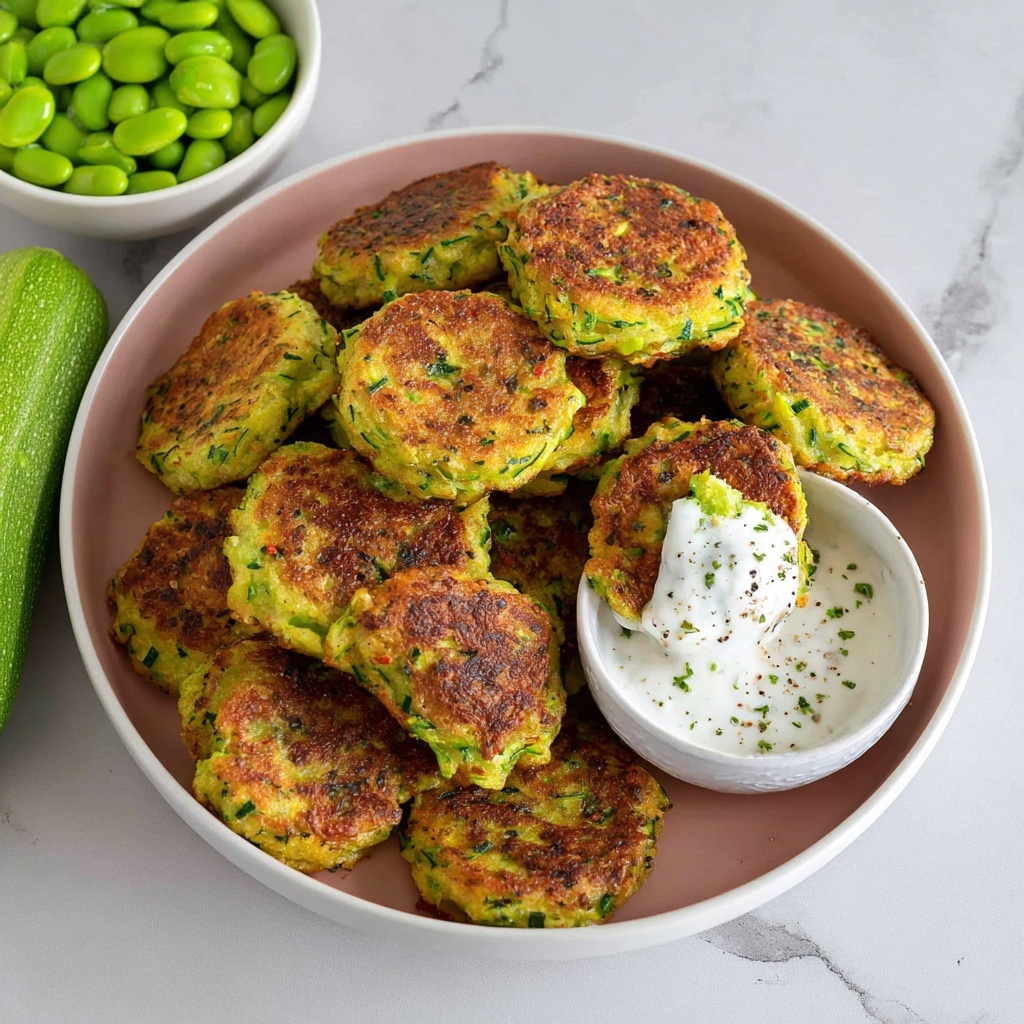 Zucchini and Edamame Fritters (High-Protein) Recipe - Recipe Image