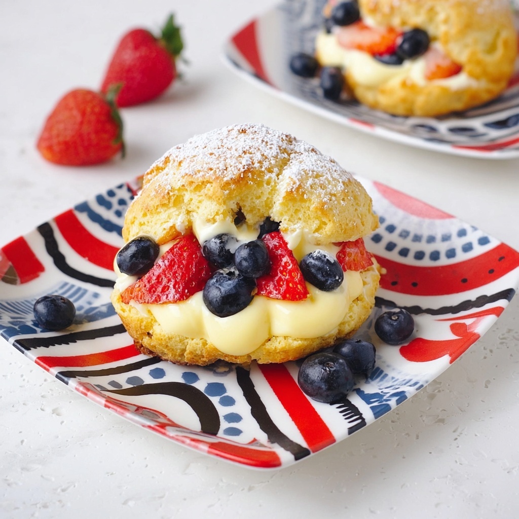Homemade Cream Puffs with Vanilla Pastry Cream Filling Recipe - Recipe Image