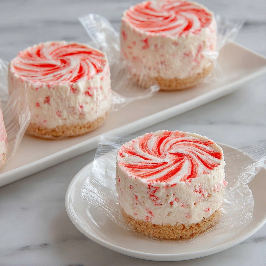 Mini No-Bake Peppermint Cheesecakes Recipe - Recipe Image
