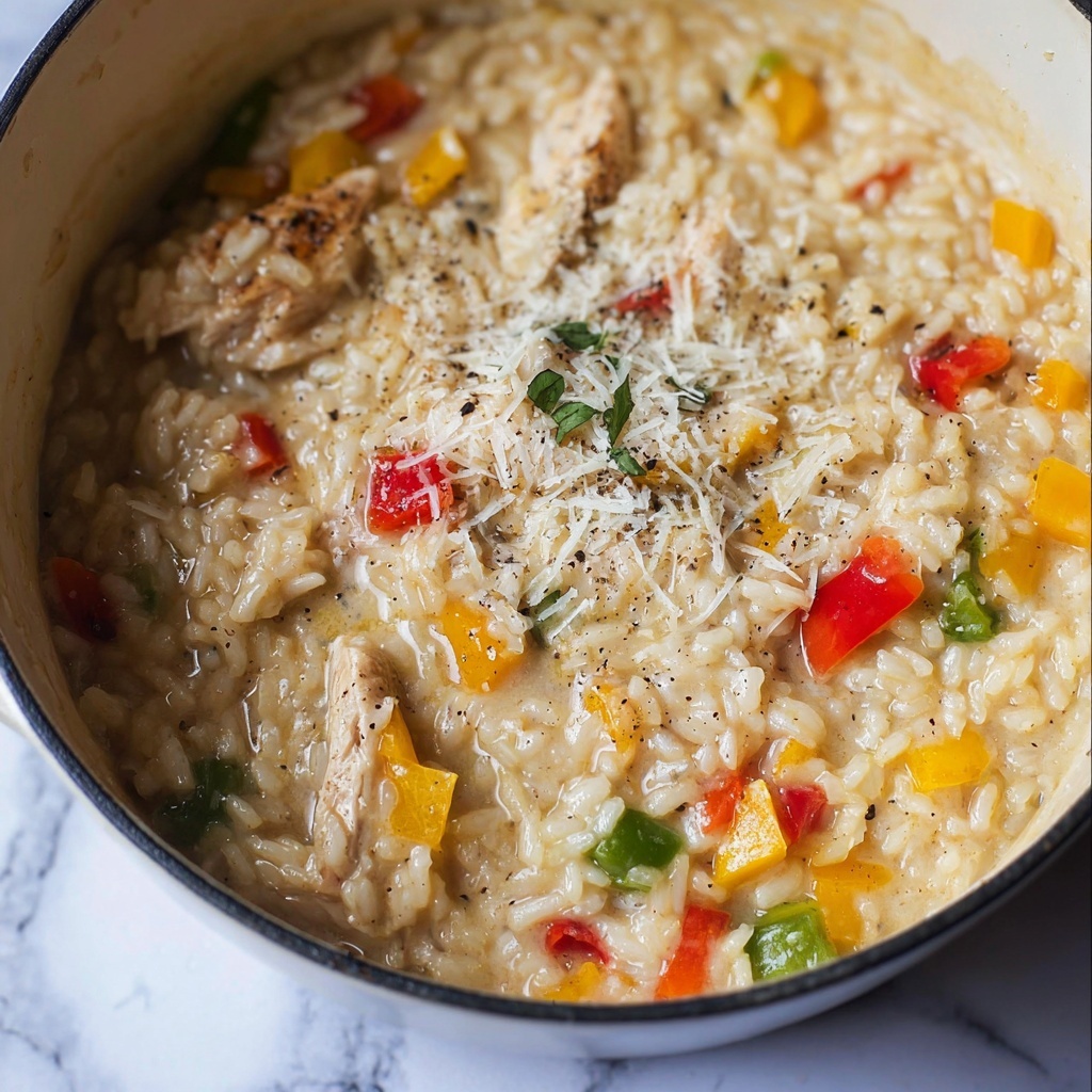 Chicken and Red Bell Pepper Risotto Recipe - Recipe Image