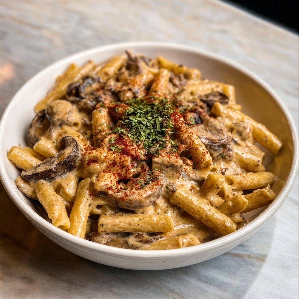 Creamy Beef and Mushroom Macaroni Recipe - Recipe Image