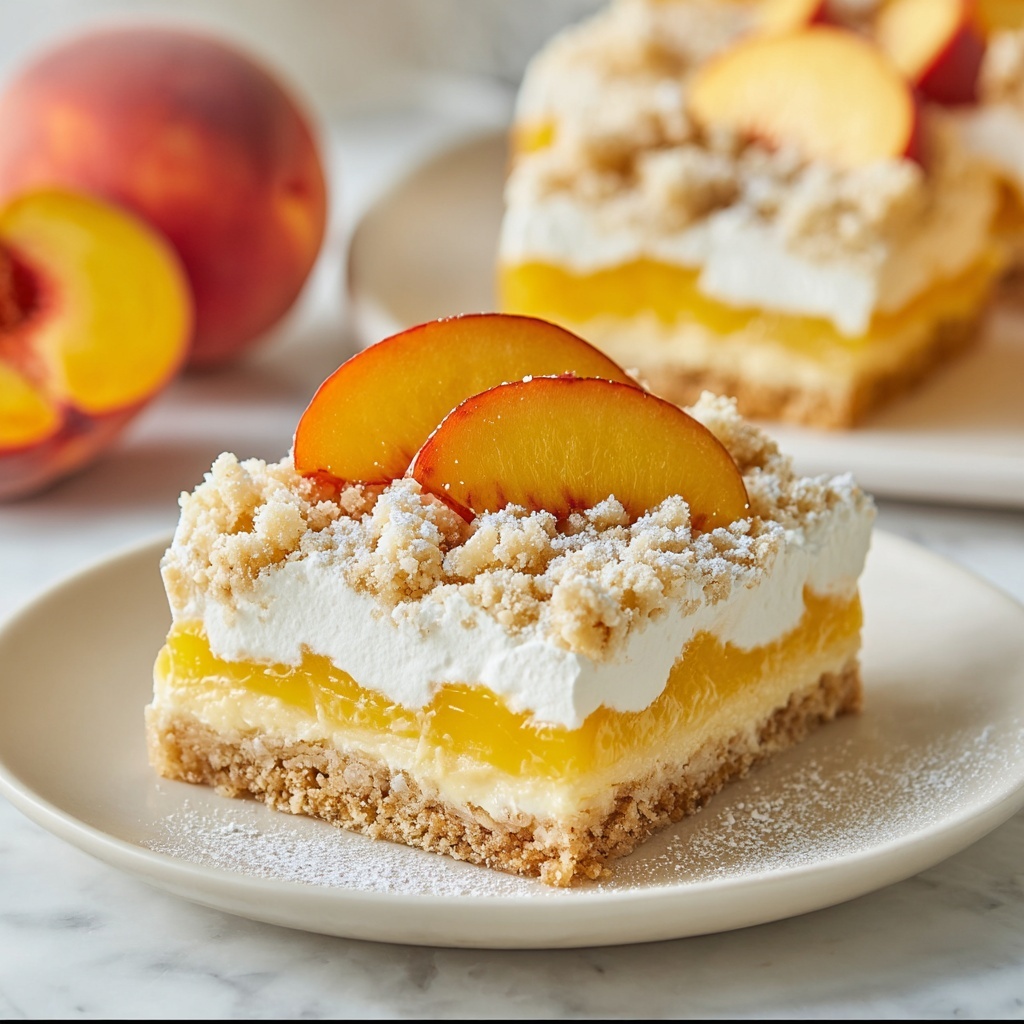 Peaches and Cream Pie Bars Recipe - Recipe Image