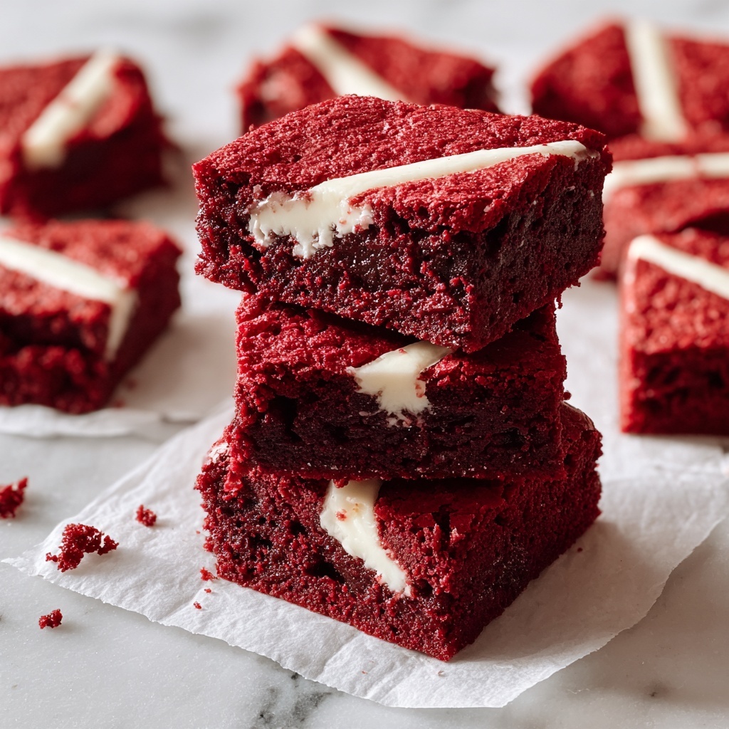 Fudgy Red Velvet Brownies Recipe - Recipe Image