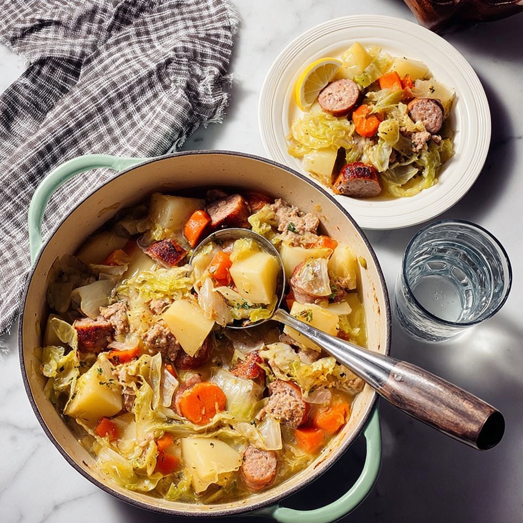 Sausage, Potatoes, and Cabbage Skillet Recipe - Recipe Image