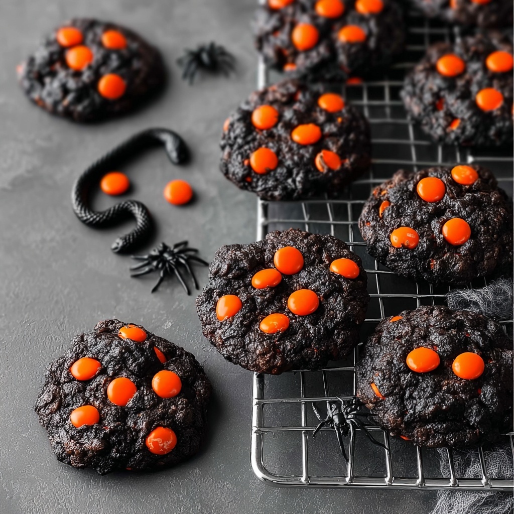 Dark Chocolate Halloween Cookies Recipe - Recipe Image