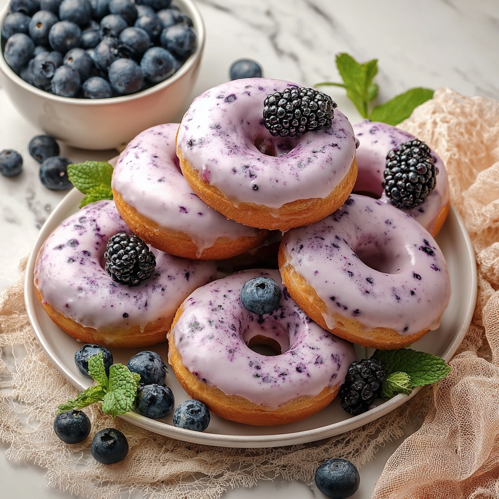 Blueberry Cake Donuts Recipe - Recipe Image