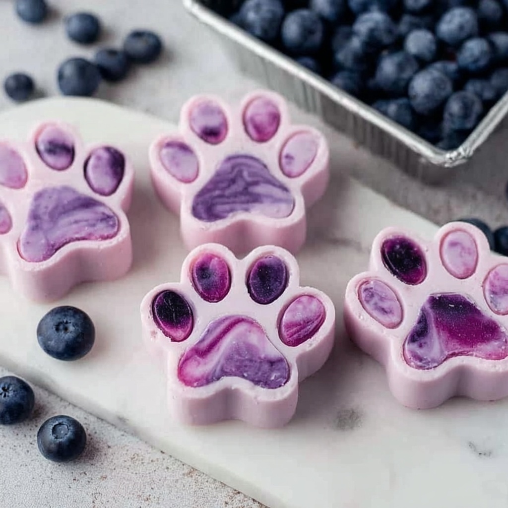 Blueberry Yogurt Paw Treats for Dogs Recipe - Recipe Image