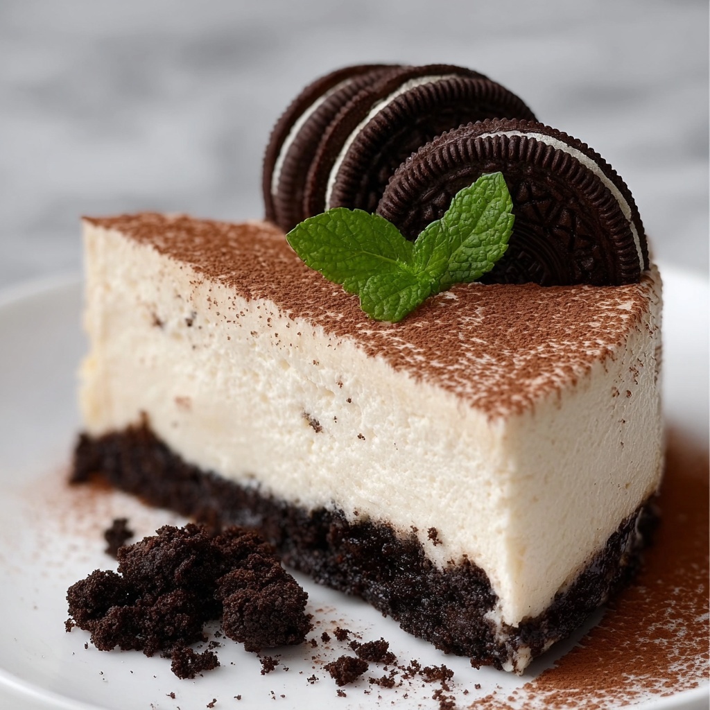 No-Bake Cookies and Cream Cheesecake Recipe - Recipe Image