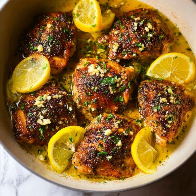 Crockpot Lemon Garlic Butter Chicken Thighs Recipe