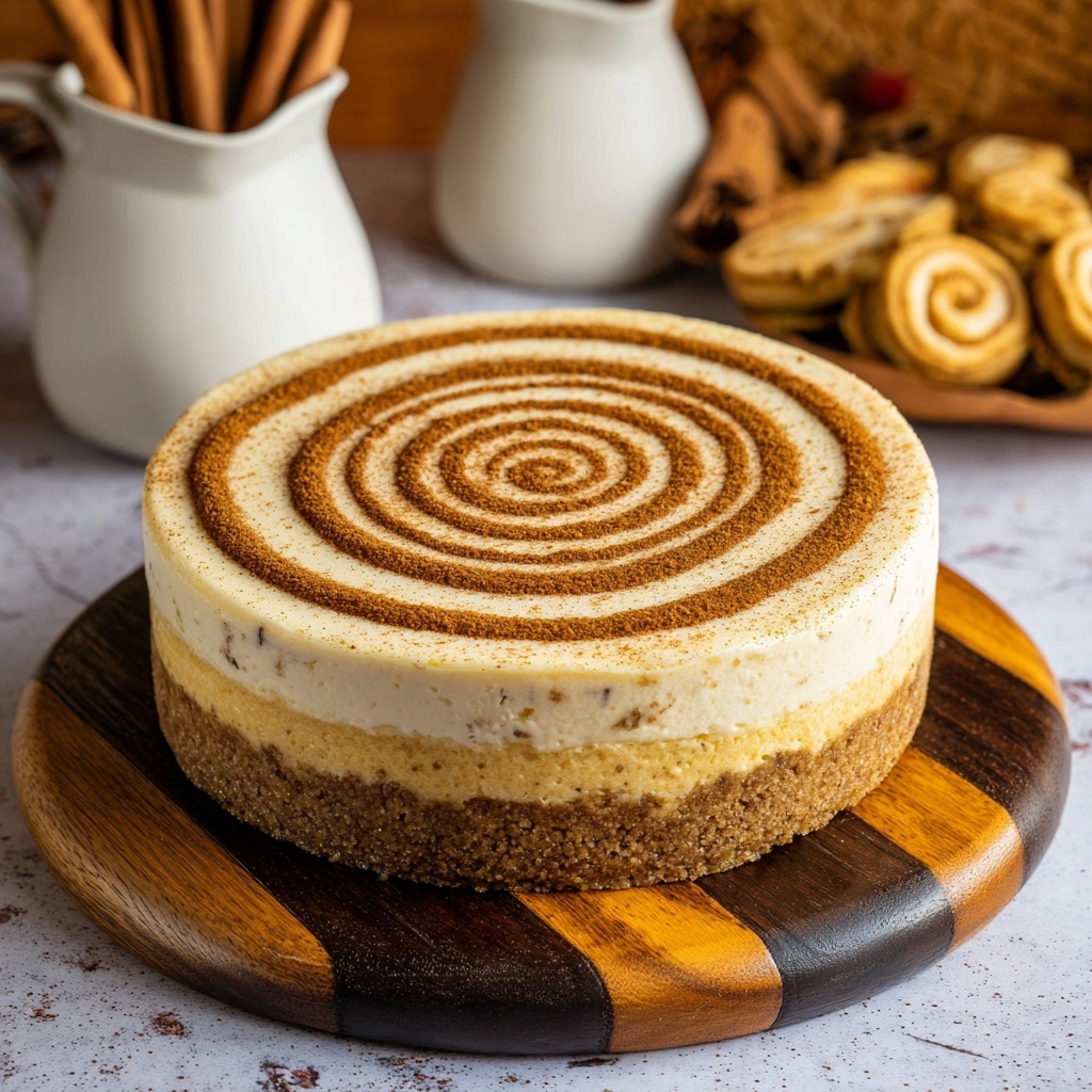 Cinnamon Roll Cheesecake Recipe - Recipe Image