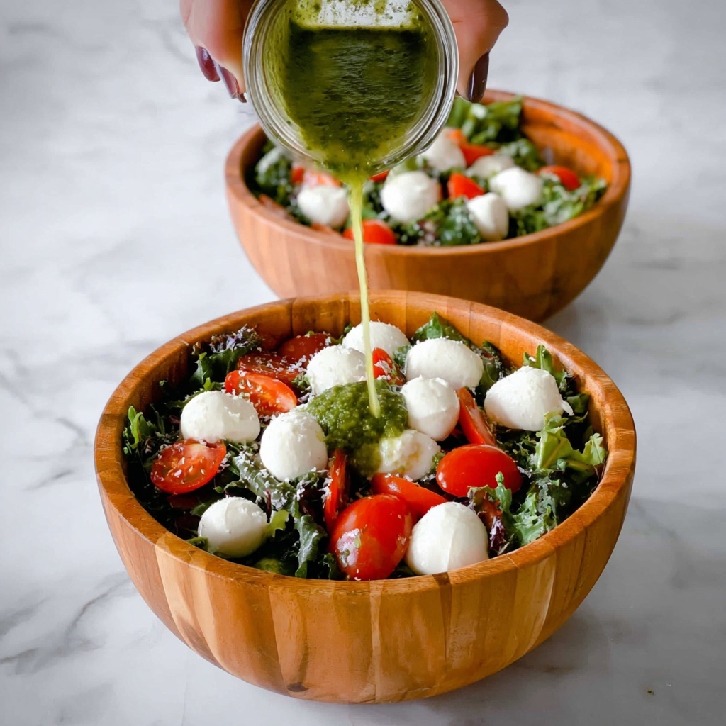 Caprese Salad with Pesto Dressing Recipe - Recipe Image