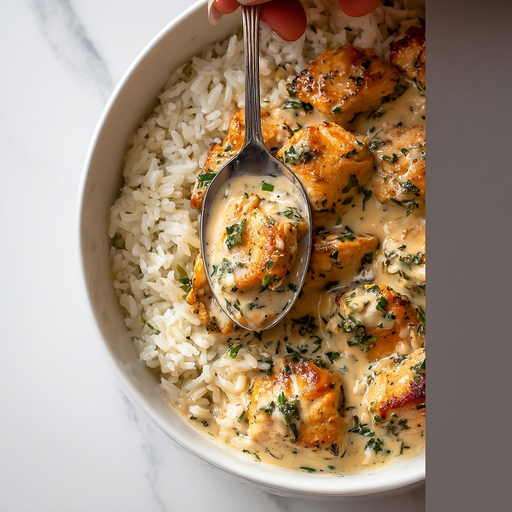 Creamy Herb Chicken Basmati Rice Recipe - Recipe Image