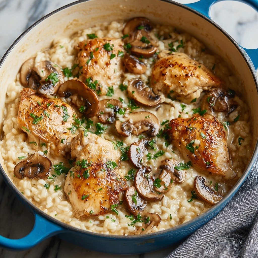 Chicken and Rice with Mushrooms Recipe - Recipe Image