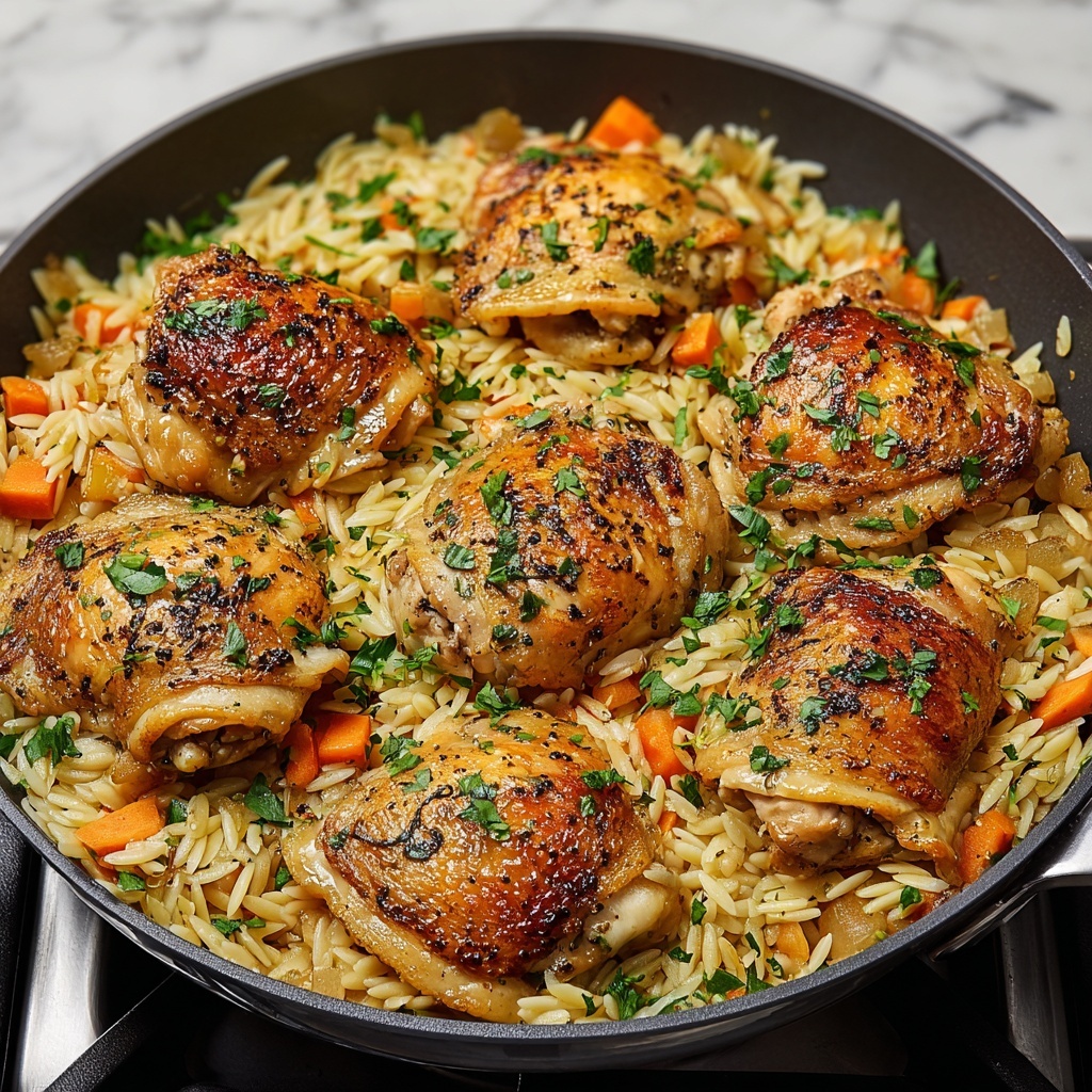 One Pot Chicken and Orzo Recipe - Recipe Image