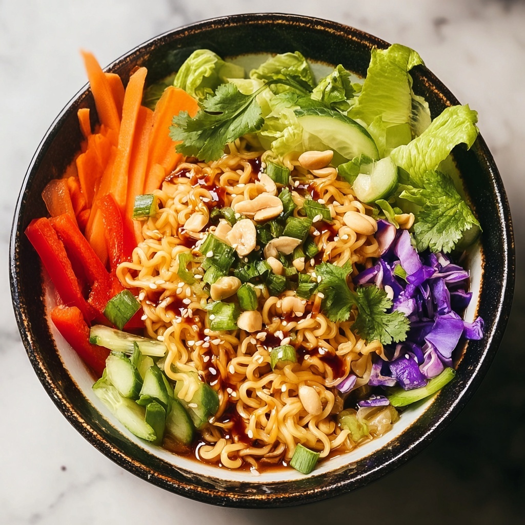 Crunchy Asian Ramen Noodle Salad Recipe - Recipe Image