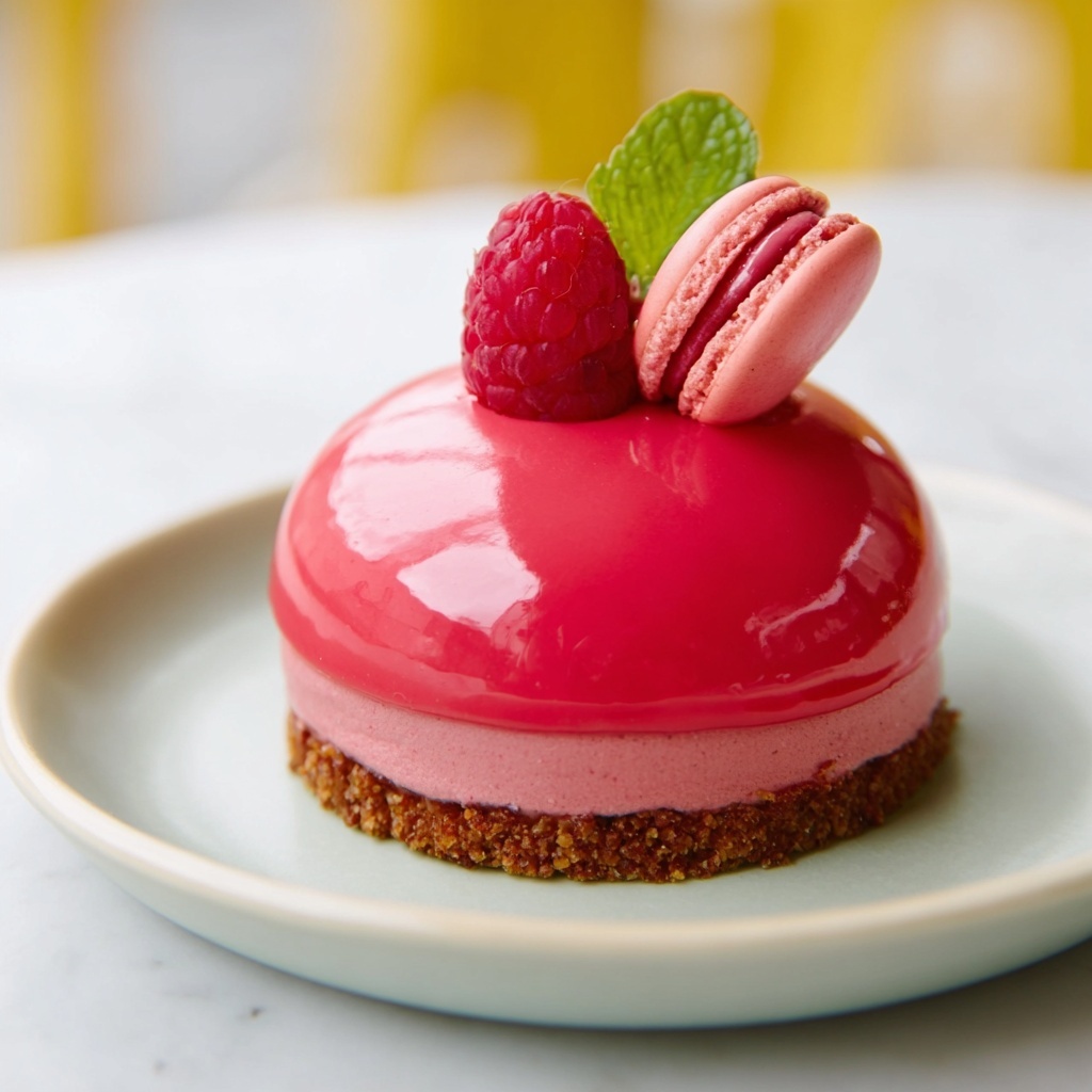Raspberry Pistachio Entremet Recipe - Recipe Image
