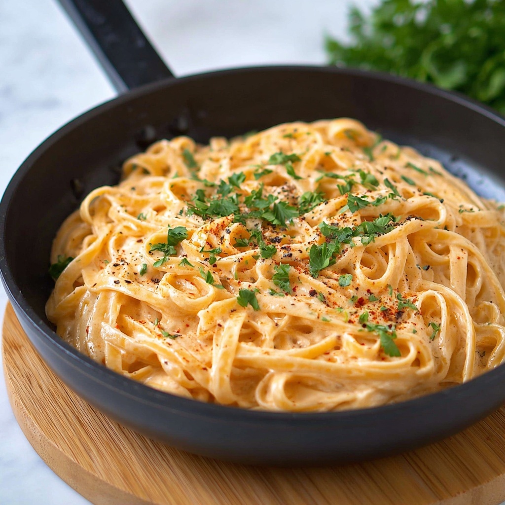 Creamy Red Pepper Alfredo Sauce Recipe - Recipe Image
