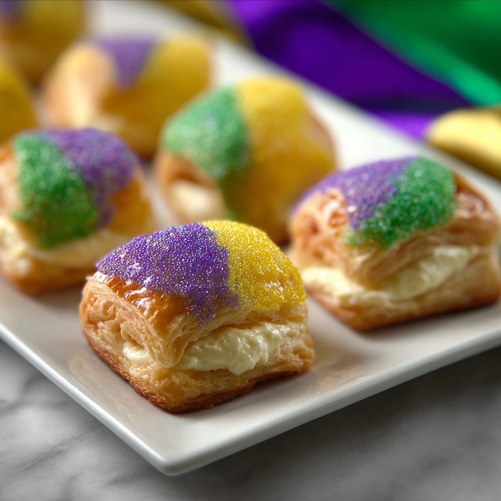Easy King Cake Bites Recipe - Recipe Image