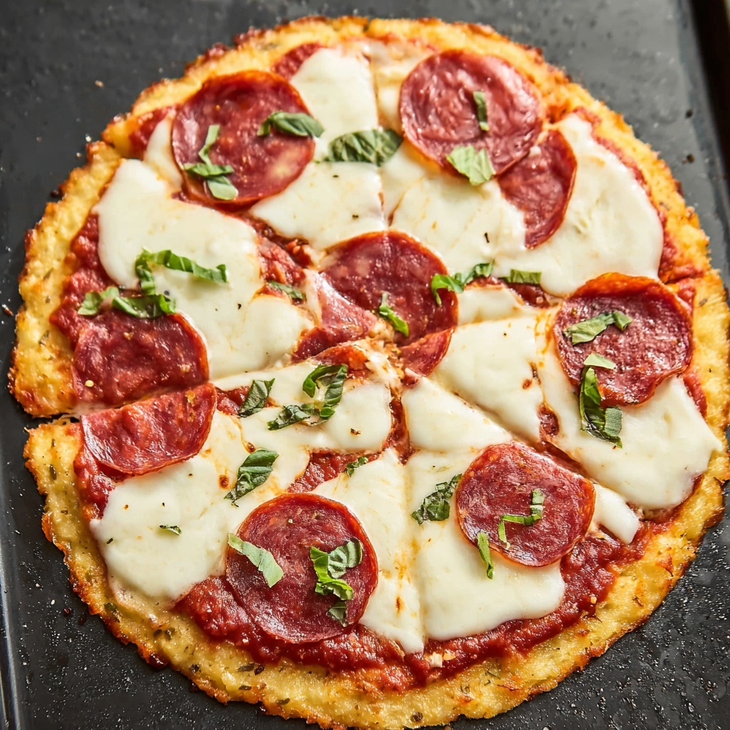 Keto Chicken Pizza Crust Recipe - Recipe Image