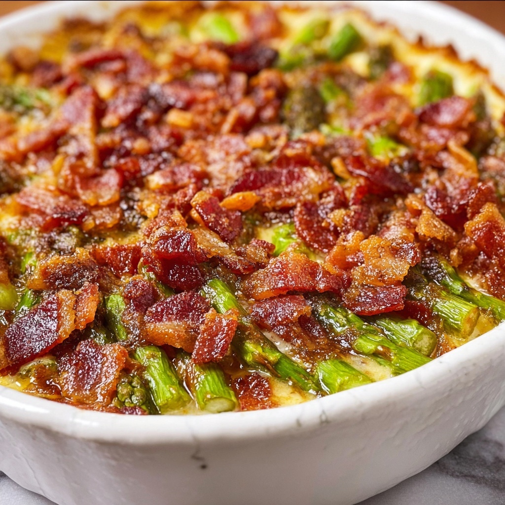 Smothered Asparagus with Bacon and Brown Sugar Recipe - Recipe Image