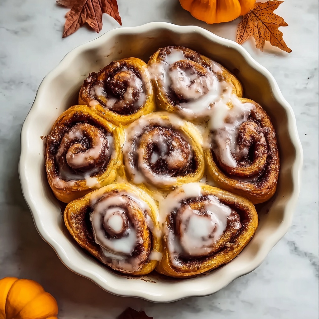 Pumpkin Cream Cheese Cinnamon Rolls Recipe - Recipe Image