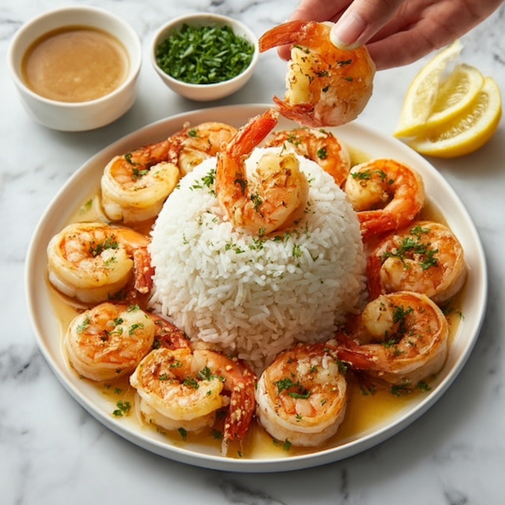 Garlic Butter Shrimp Stack Recipe - Recipe Image