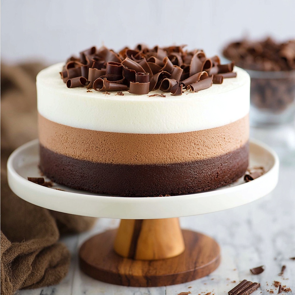 Triple Chocolate Mousse Cake Recipe - Recipe Image